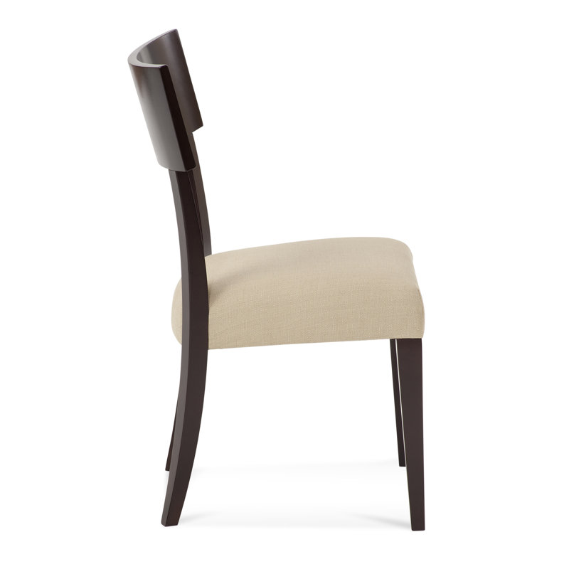 19.5'' H Upholstered Side Chair, Cinder, Chocolate