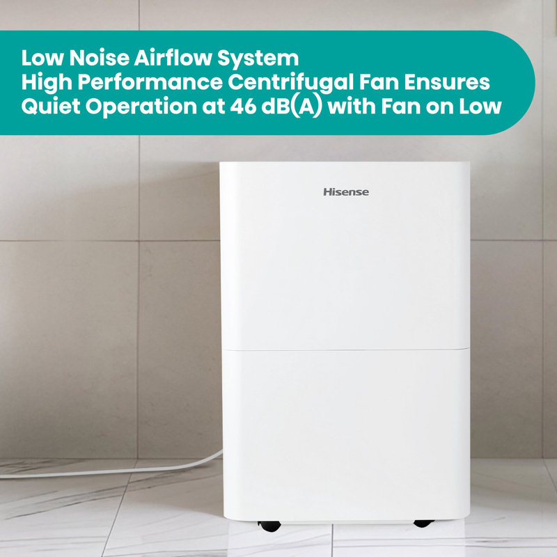 Hisense 35 Pint Compact Dehummidifier with Slide-Out Bucket 3000 Sq. Ft., 35