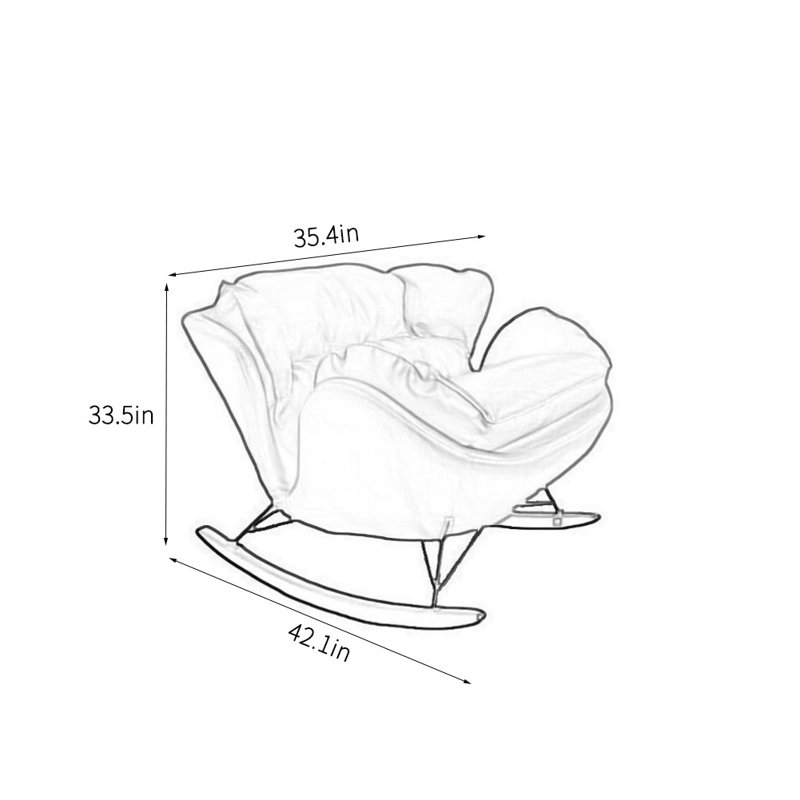 Chaise berçante de luxe italienne, Brun