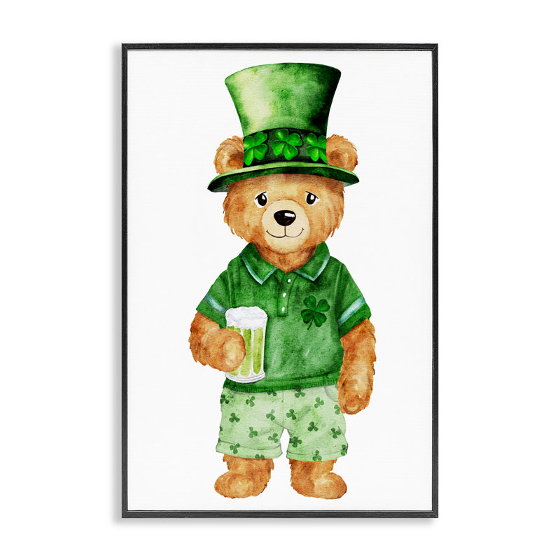 Giclée encadrée de la Saint-Patrick par Amy Hall, H 18 po x l 12 po, Giclée encadrée noir minuit