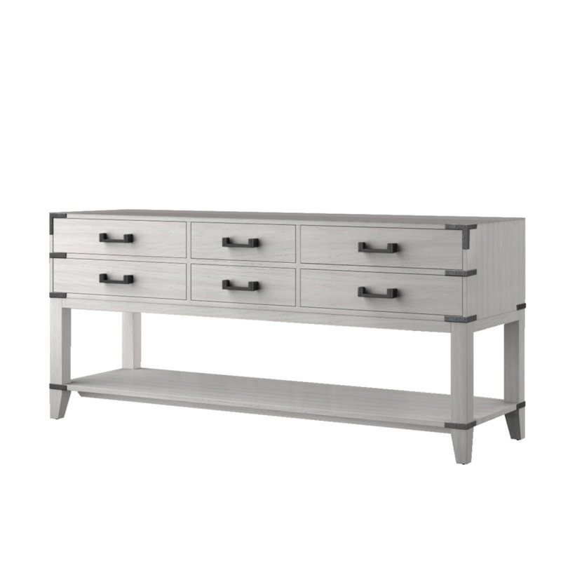 Meuble-lavabo double en chêne blanc 72 po X P 22 po D, Chêne blanc, 72"