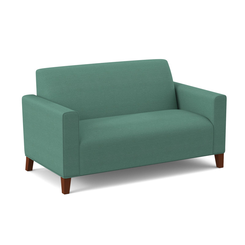 Kailum 69" Square Arm Sofa, Antic Lagoon Performance Twill