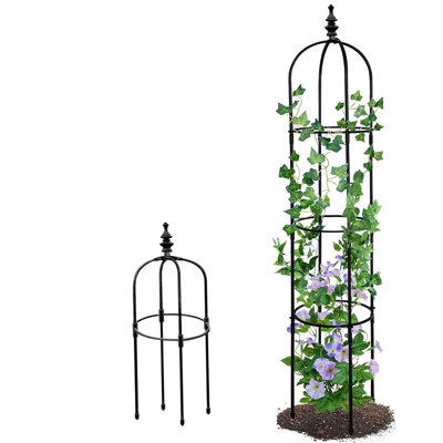 2 paquets de treillis de jardin, cage à tomates pour plantes grimpantes d'extérieur, support à treillis pour plantes grimpantes, support à plantes pour légumes, treillis à fleurs pour plantes pour clématites jasmin à l'extérieur