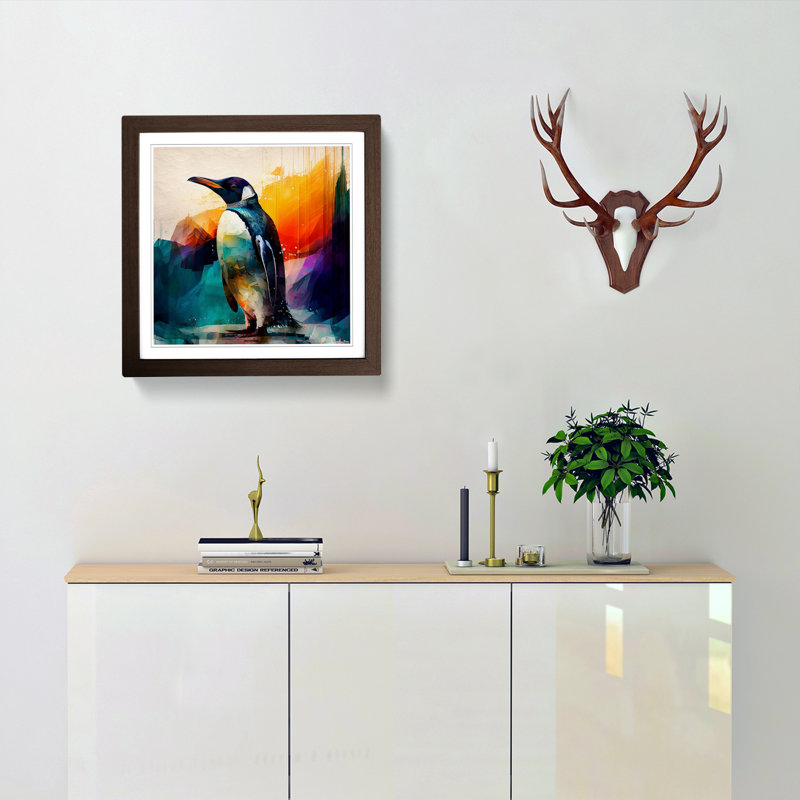 Penguin - Framed Print, Walnut