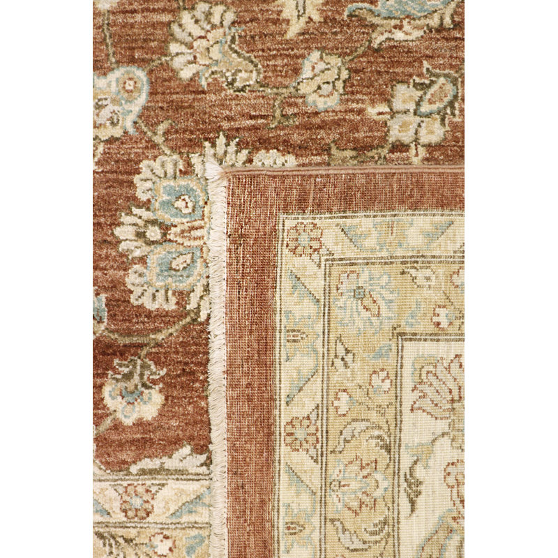 Tapis brun clair / ivoire noué à la main Sultanabad