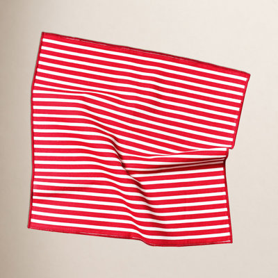 Red Stripe Ruffle Red Stripe Napkin