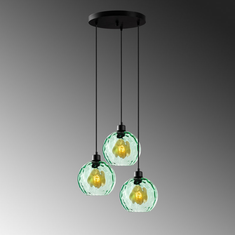Sheen Chandelier, Green, Black
