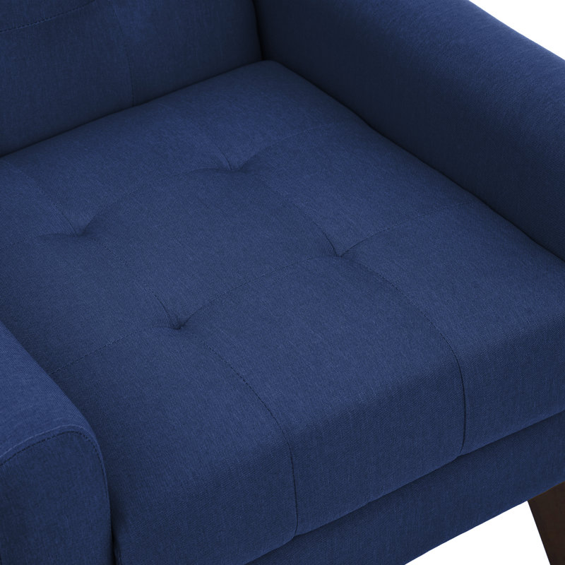 Fauteuil d'appoint Jaqueze, Polyester bleu