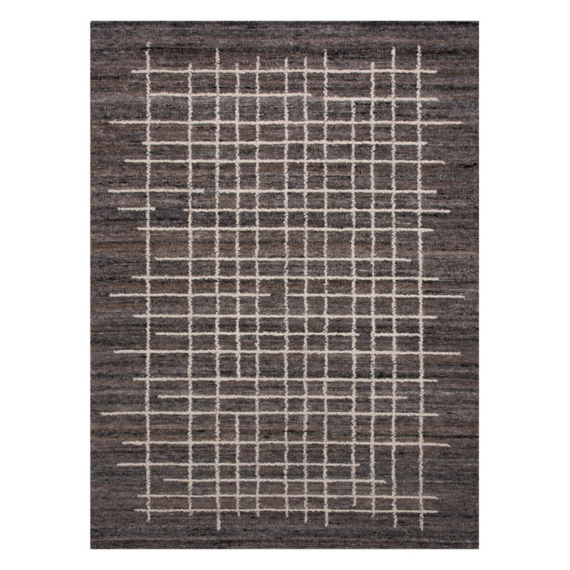 Hand Tufted Poly/Wool Area Rug, Rectangle 7'9" x 9'9"