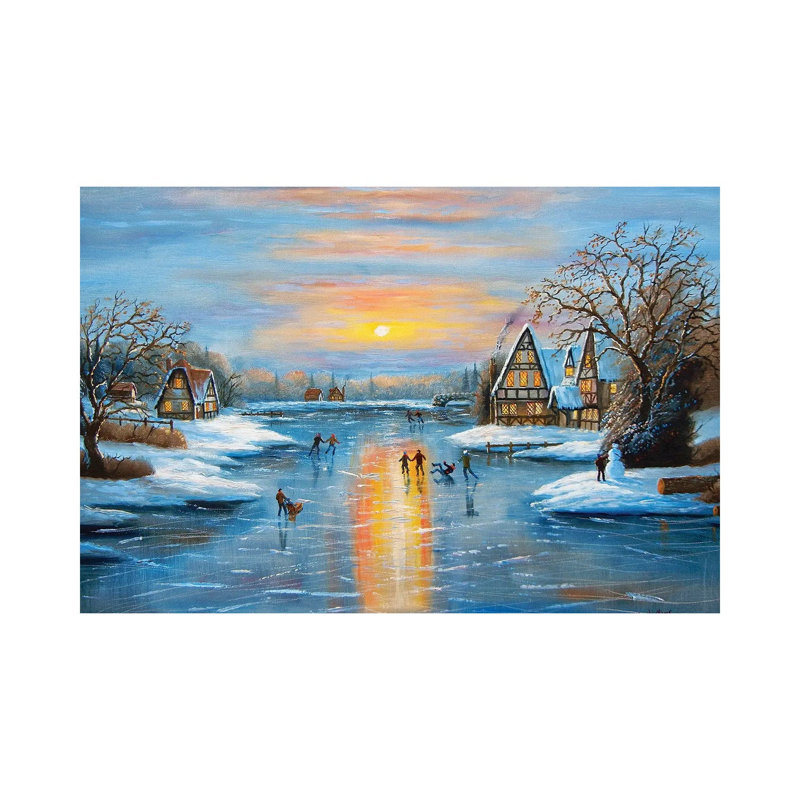 Winter Frolic 1 Piece Wrapped Canvas Painting, 66.04 cm H x 45.72 cm W x 3.175 cm D