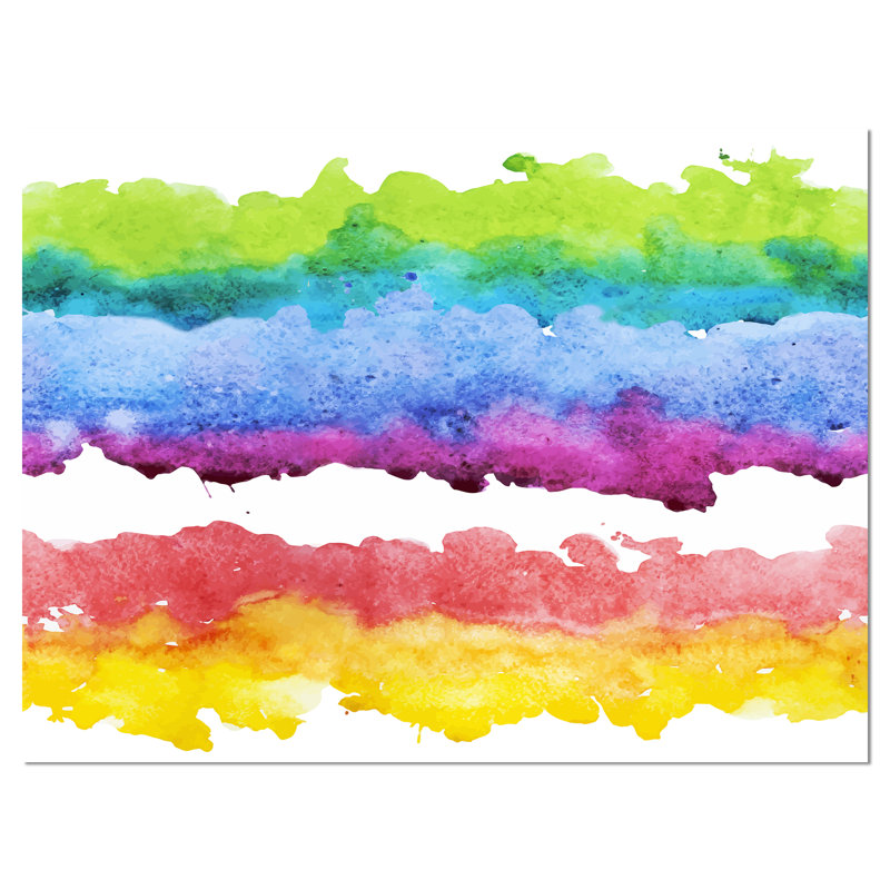 " Colorful Stripes In Vector Pattern Abstract ", 12" H x 20" W x 1" D