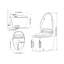 Toilette à bidet automatique automatique avec couvercle à ouverture / fermeture automatique blanc 1,28 GPF