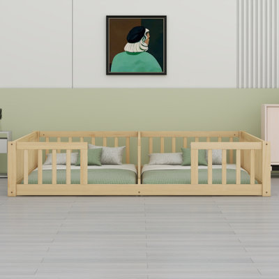 Double Floor Bed With Fence, Guardrails