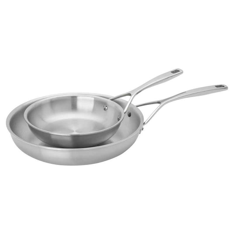 Demeyere Essential 5-Ply 2-Pc Stainless Steel Fry Pan Set