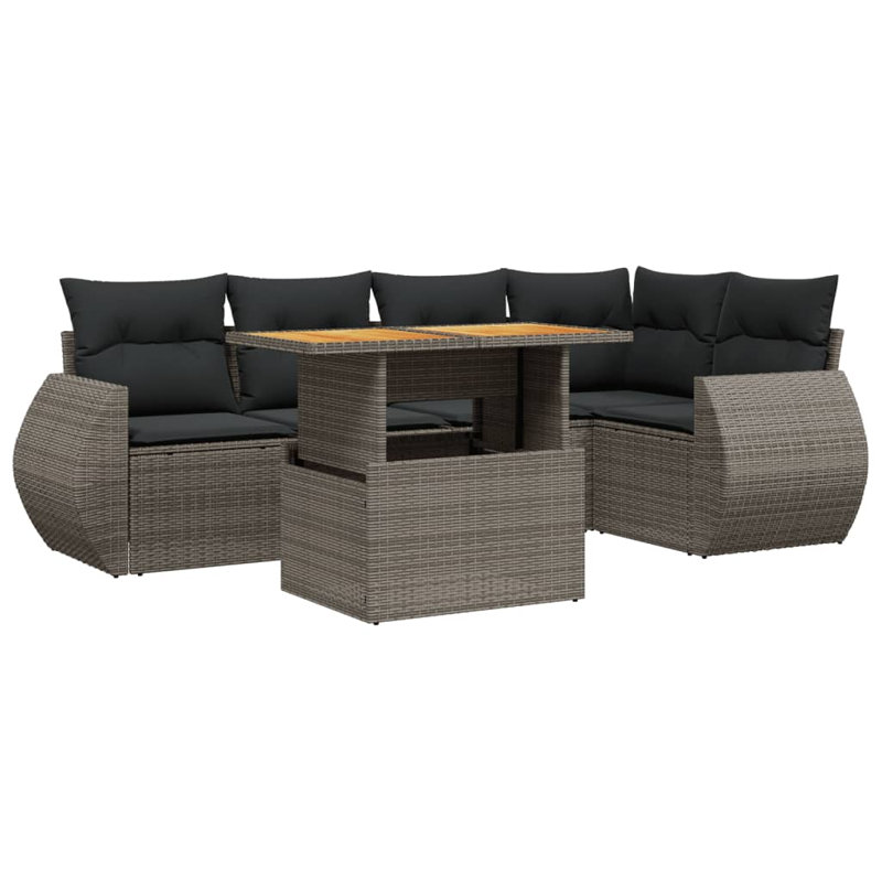Ensemble de canapé de jardin Vidaxl gris