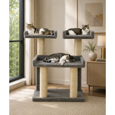 Prestige Cat Trees Solid Wood Cat Tree for Large & Multi-Cat Homes
