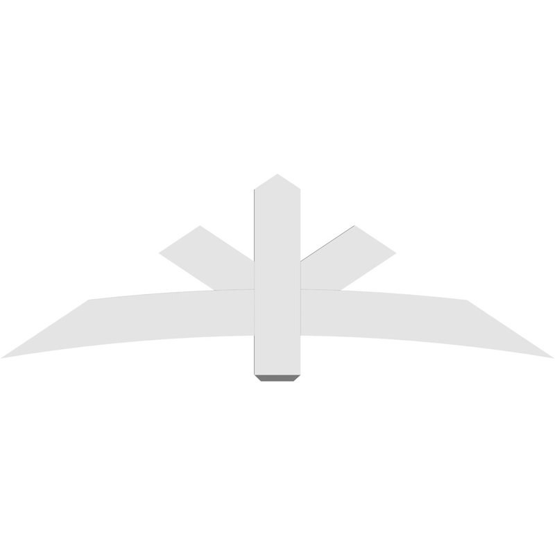 Alberta Architectural Grade Gable Bracket, 24" H x 72" W (Pitch: 8/12), 2" D x 6" F, Signature Urethane