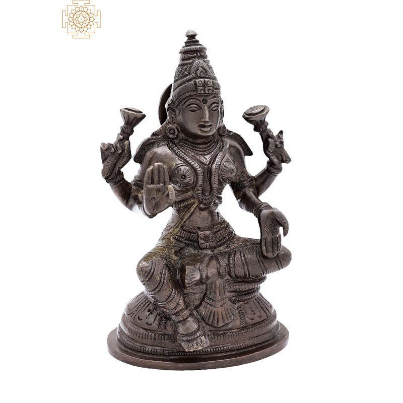 Figurine Déesse Lakshmi, Noir