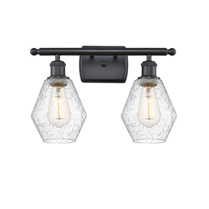 2 - Light Dimmable Vanity Light, Seedy, Matte Black