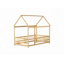 Lit en bois avec structure de toit et garde-corps de sécurité-1030719488