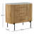Carmela White Marble & Mango 3 Drawer Dresser