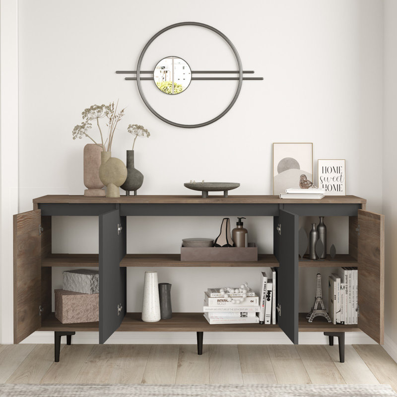 Living Room Furniture Set, Noyer / gris