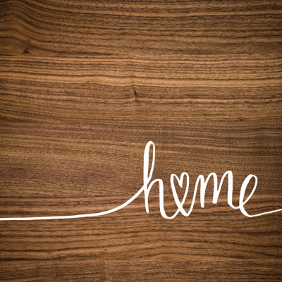 Home Dark Wood - Wrapped Canvas Print