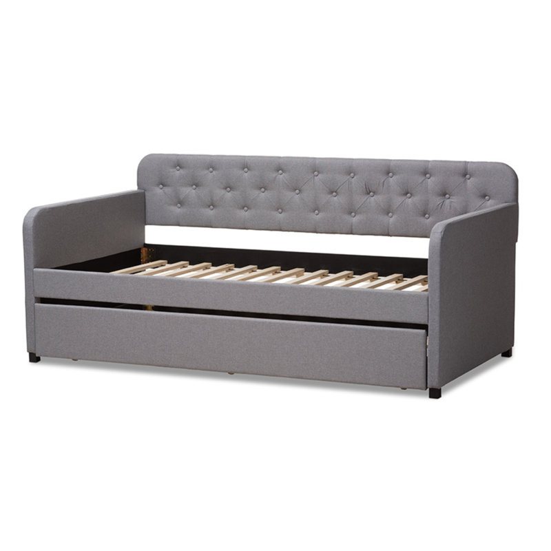 Chehalis Upholstered Daybed, Light Gray
