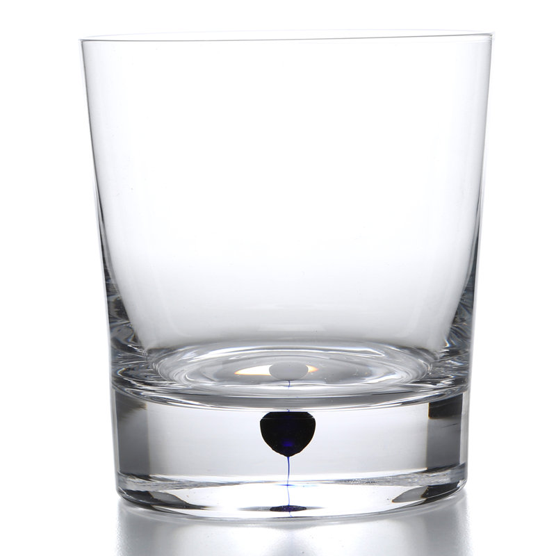 Intermezzo 8 oz. Whiskey Glass, Blue/Clear, 11 oz.