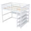 Lit mezzanine avec tablettes de rangement et bureau sous le lit-501454307-501454311