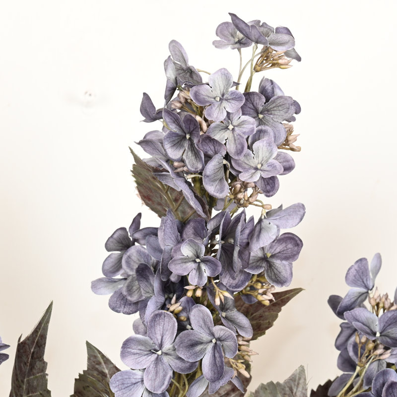 28" Artificial Berry Hydrangea Floral Arrangement For Vase Filler, Farmhouse Foliage Branch Long Stem Floral Bulk Bouquet For Wedding Party Home Office Table Centerpiece Shelf Decorations