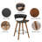 Blayse 26.96" PU Upholstered Counter Stool with Wood Frame (Set of 4)-265332798