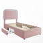 Upholstered bed WITH 2 DRAWERS VELVET PINK-921671888