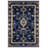 Isabel Collection Digital Print Cotton-Polyester Navy Beige Vintage Look Rug-997377218