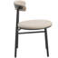 Larue Collection Modern Dining Chair Fabric Seat In Black Steel-1290049191