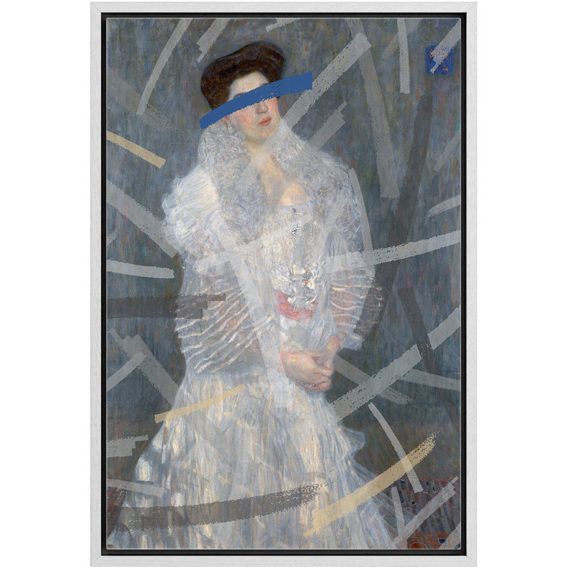 "Portrait de filles victoriennes", Cadre flottant blanc, H 36 po x l 24 po