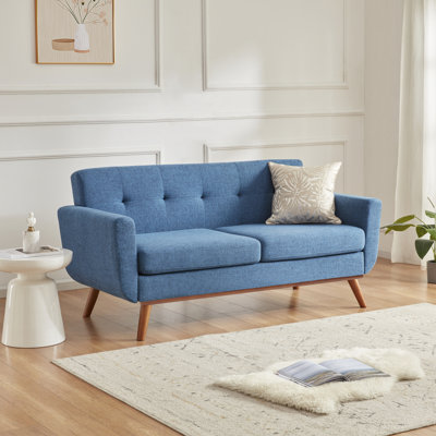 65" W Loveseat Sofa Mid Century Modern Love Seat Couches For Living Room