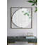 Miroir coquelicot 32 x 1 x 32 po avec cadre en métal doré de style contemporain