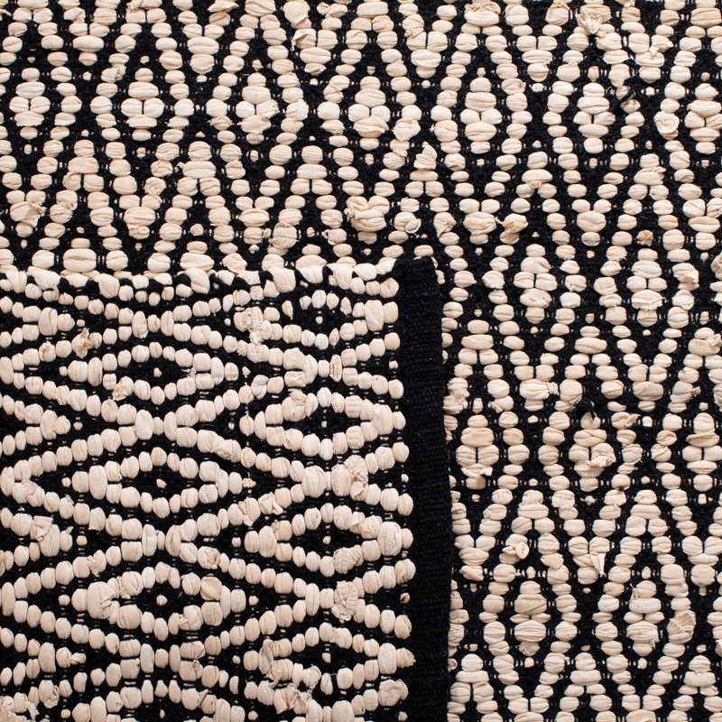 Tapis géométrique tissé à la main Montauk, Rectangle 4 pi x 6 pi