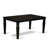 9 Piece Dining Set Includes a Rectangular Kitchen Table with Black Tabletop and 8 Stackable Polyester Fabric Chairs, Black-536315360