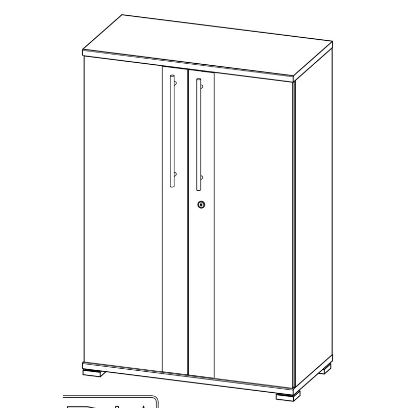 Master 115 cm H x 75 cm W Bookcase