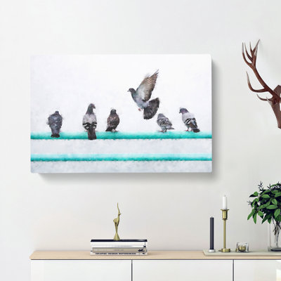 Pigeons - Wrapped Canvas