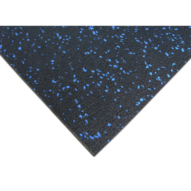 Elephant Bark Blue Dot Recycled Rubber Flooring Mat 96" x 48"