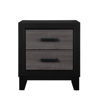 Table de chevet gris et noir SOLUTO
