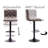 Swivel Upholstered Adjustable Height Counter Stool with Steel Frame