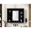 Armoire de rangement pour miroir de salle de bain 35 po x 28 po - Moderne, polyvalente, armoire avec design moderne, beaucoup d'espace