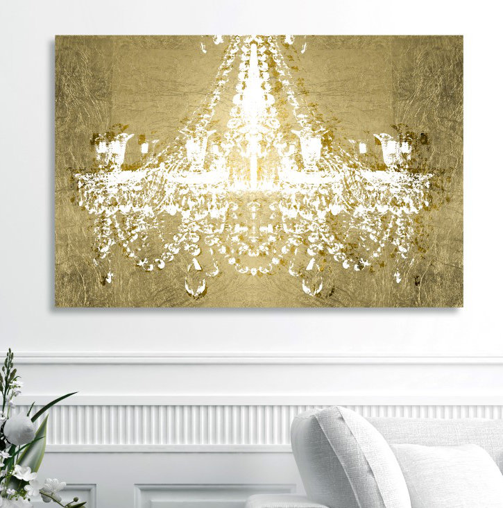 Dramatic Entrance Gold - peinture sur toile, Toile tendue, H 30 po x l 45 po