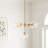 5 - Light Dimmable Sputnik Modern Linear Chandelier
