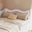 European Single (90X200cm) Teddy Velvet Ottoman Daybed With Led Lights,  Upholstered Storage Bed, Beige-1691238478