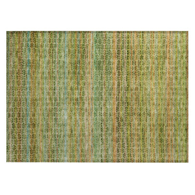 Machine Washable Indoor/Outdoor Oden ACN2155 Striped Rug